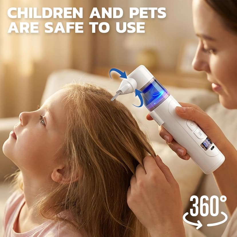 Dyhodu Electric Lice Comb, 2 in 1 Lice Vacuum Comb Rechargeable Multifunctional Metal Removal Flea Brush Kit for Cat Dog All Hair