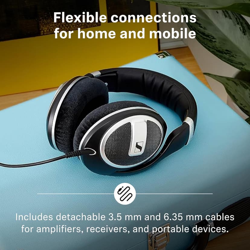 Sennheiser HD 599 SE Open-Back Headphones, Premium Design, Natural Balanced Audio, Comfortable Fit, Wired Headphones for Music, Gaming, School, Work, Black