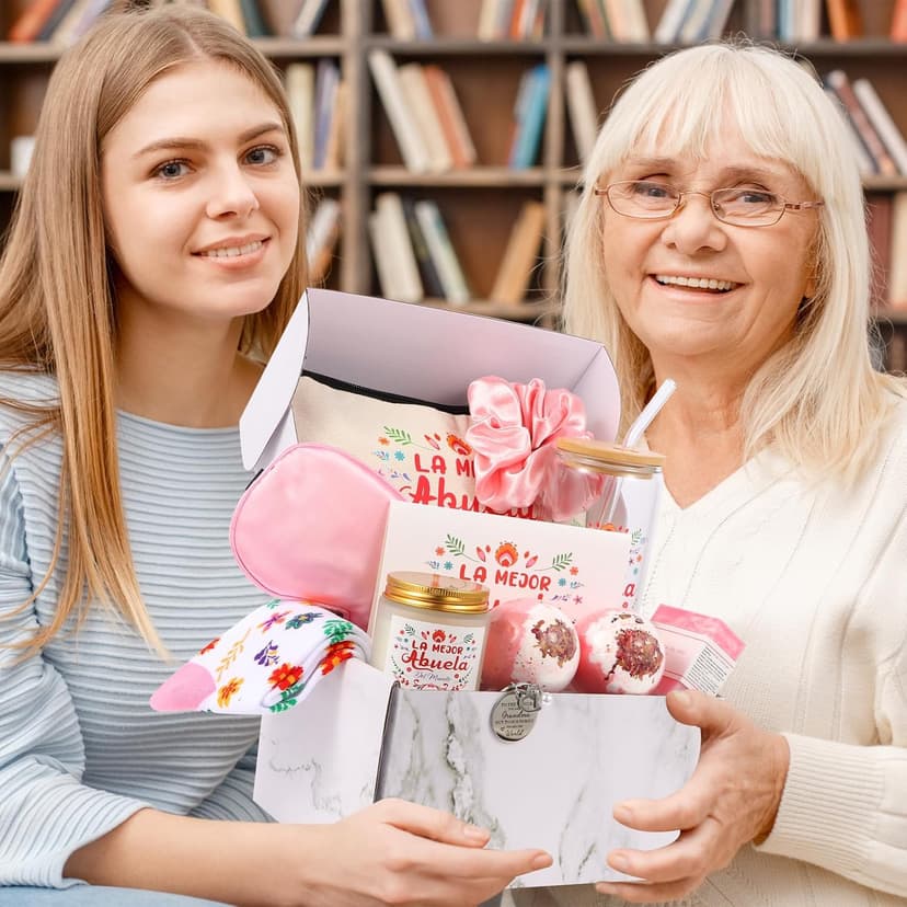 Kolewo4ever 12 Pieces Spanish Grandma Gifts Mothers Day Gifts Birthday Gift for Grandmom from Granddaughter Grandson,Best Grandma Gift for Gigi Grandmother