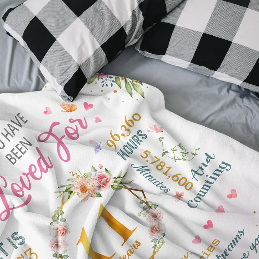 Birthday Gifts for 11 Year Old Girls, 11 Year Old Girl Birthday Gifts, 11th Birthday Decorations Gifts for Girls, Best Birthday Presents Ideas for 11 Yr Old Girl Throw Blanket 60"x50"