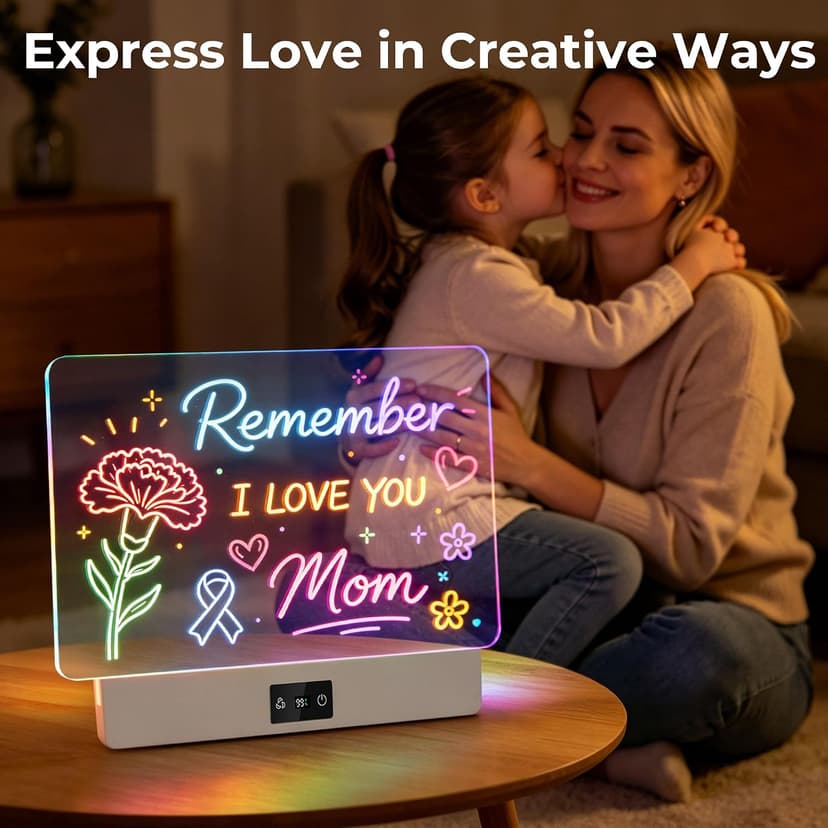 Bylitodt Neon Light Up Drawing Tablet with 10 Tracing Sheets, Arts and Crafts for Kids, Girls Birthday Gifts Idea(White) 16 Inch LED Drawing Board for Kids Rechargeable, LED Note Board with Colors B0GCN75SFT