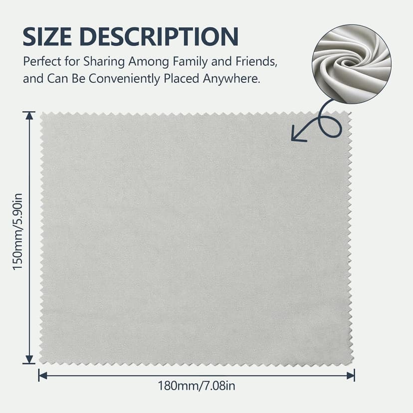 30 Pack Microfiber Cleaning Cloths for Glasses, Lens, Screens – Premium Eyeglass Cloth, 7"x6" Glass Cleaning Wipes, Black & Gray – for Camera, Phone, Laptop, TV & More Washable Reusable