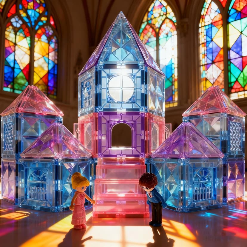 Soyee Diamond Magnetic Building Blocks - Princess Toys for 3-8 Year Old Girls & Boys - 3 4 5 6 Year Old Girl Birthday Xmas Present