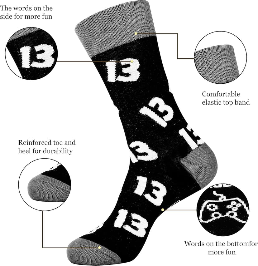 Belloxis Fun Novelty Socks for Men & Boys - Cotton Comfort Stocking Birthday Gift for Him, Dad, Son, Brother