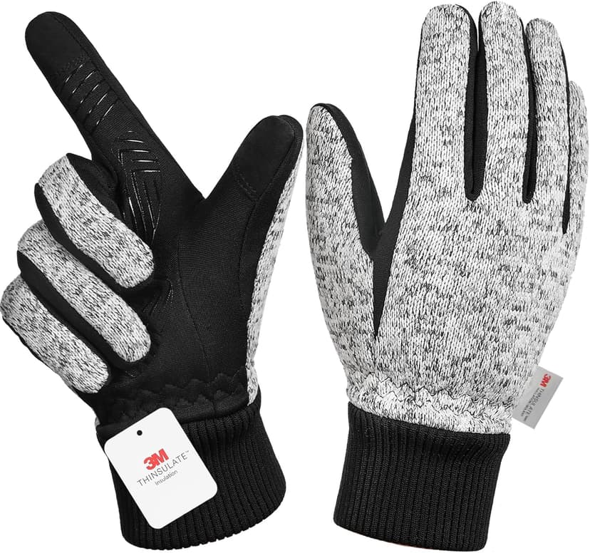 MOREOK Winter Gloves for Men/Women -10°F 3M Thinsulate Warm Touch Screen Snow Ski Bicycle Bike Gloves for Driving/Cycling/Running/Hiking