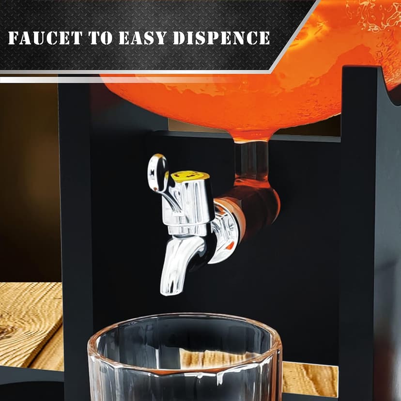 Football Whiskey Decanter Set with Glasses Spout Football Chiller,47oz Whiskey Decanter Sets for Men,Tequila Liquor Decanters for Alcohol Bourbon Gifts for Men Gifts for Dad Boyfriend Him Husband