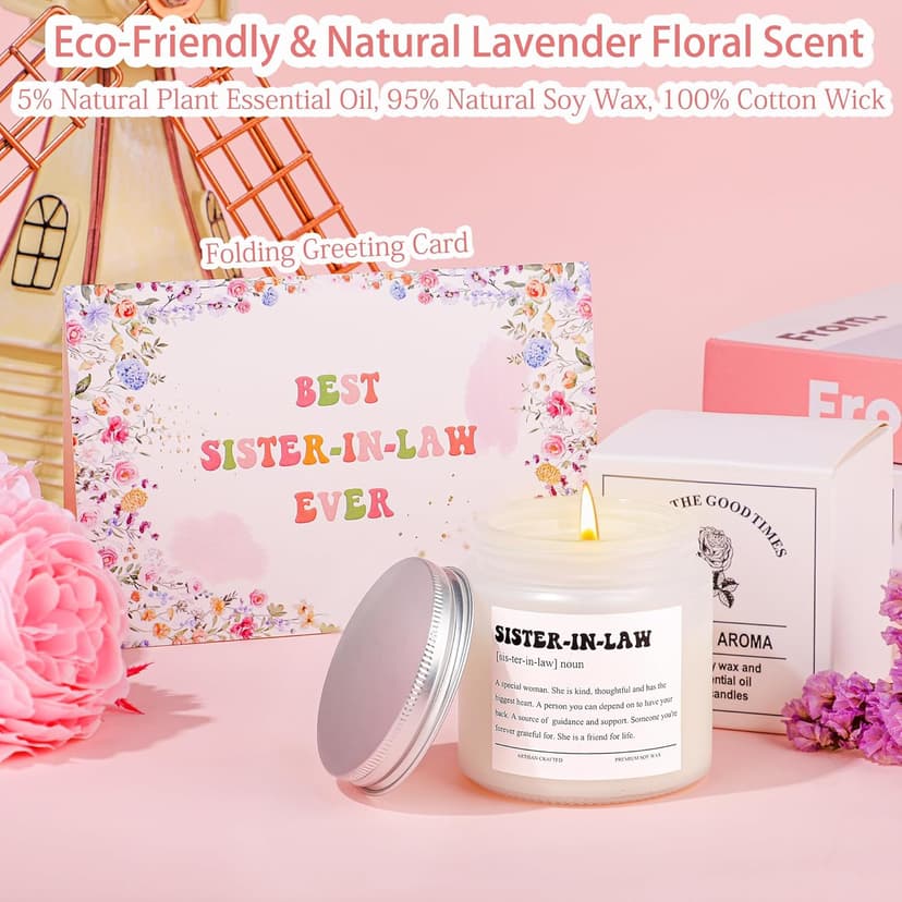 Sister In Law Gifts, Christmas Birthday Mothers Day Unique Gifts for Sister In Law Basket Set of 6