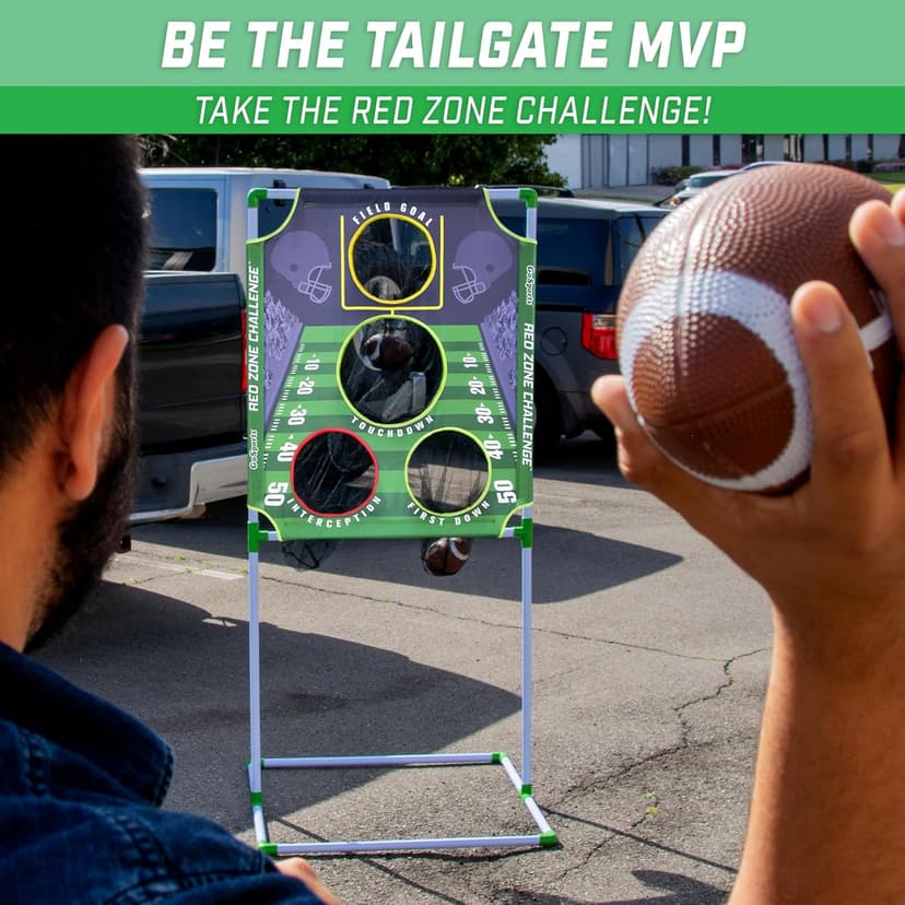GoSports Football & Baseball Toss Games Available in Football Red Zone Challenge or Baseball Pro Pitch Challenge Choose Between Backyard Toss or Door Hang Targets