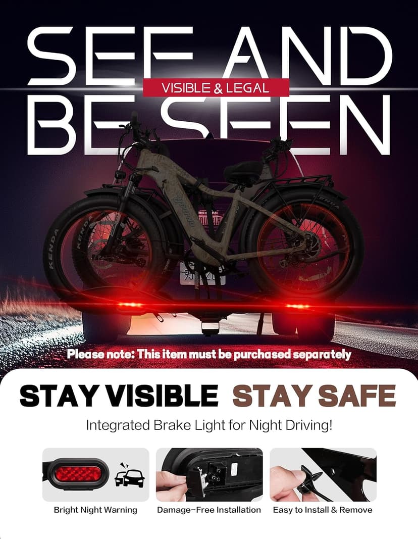 Bike Rack for Car Hitch Mount - Young Electric 2 Ebike Rack Heavy Duty Platform Carrier 200lb Capacity, Smart Tilting & One Hand Folding Bicycle Racks for SUV, Minivan, RV, Fits 5-Inch Fat Tires