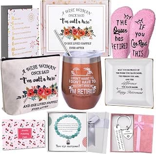 Retirement Gift for Woman 2026,Going Away Gifts for Coworkers,Boss,Mom,Friend, Aunt,Teacher B09BF9TH24