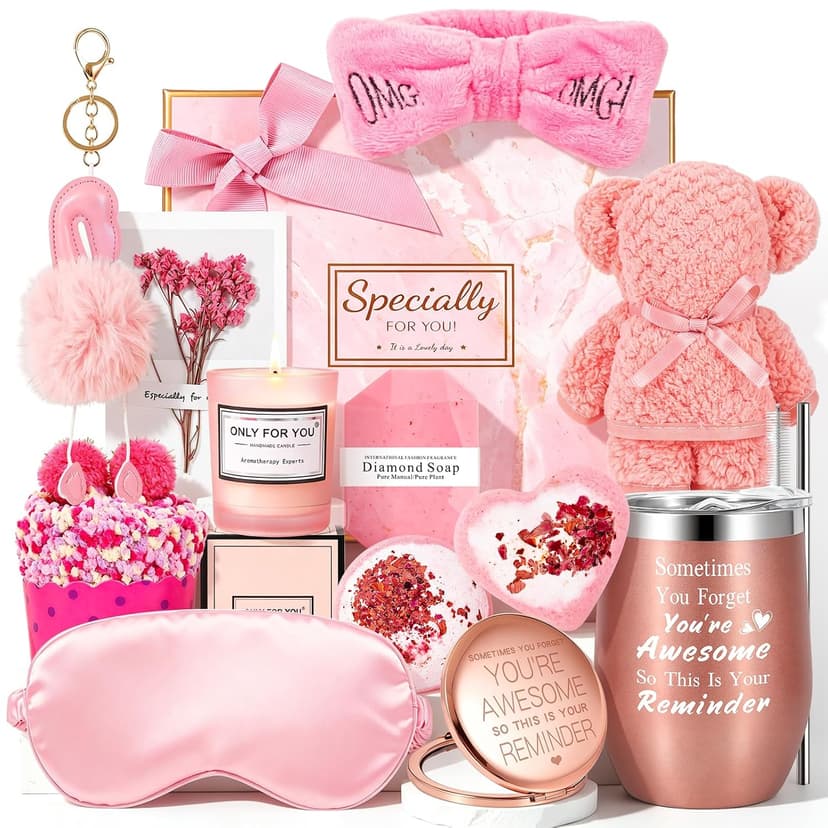 Gifts Basket for Women - Birthday Gifts for Women,Women Gifts Set Contains 13 Items Unique Female Gift Ideas,Relaxing Care Package Self Care Gift Box for Women Mom Wife Bestie Sister