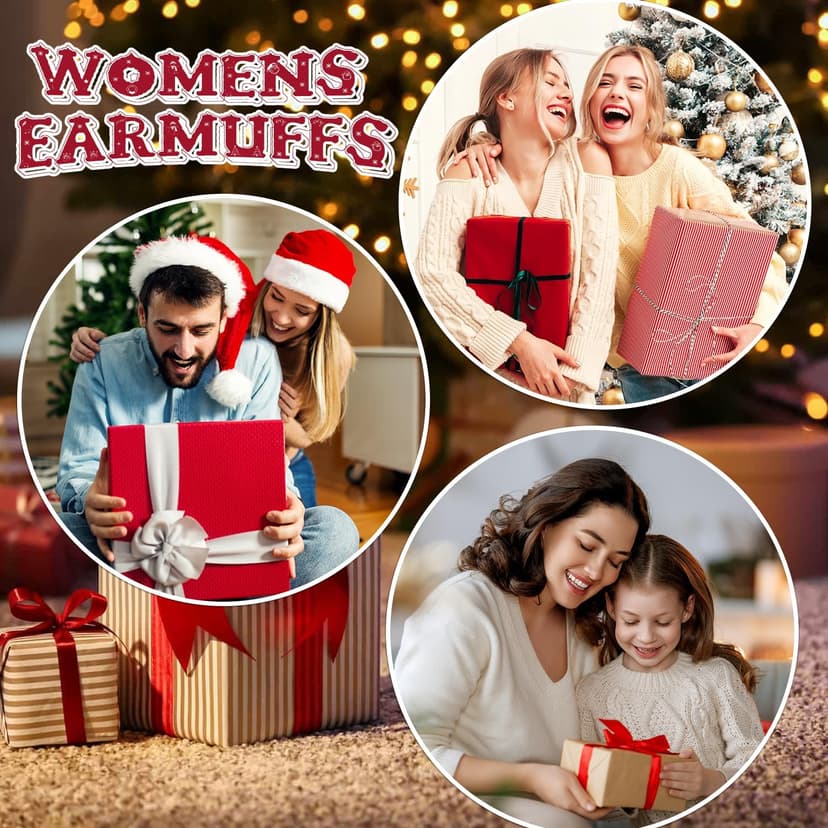 Premillow Ear muffs for Women Winter, Faux Fur Earmuffs, Cute Foldable Fluffy Ear Warmers, Soft Warm Ears Covers for Women