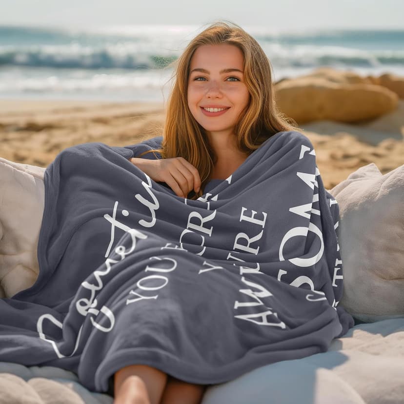 Gifts for Women Blanket 50" X 60", Birthday/Inspirational/Thank You Gifts for Women, Sometimes You Forget You are Awesome Gifts for Friends/Mom/Sister/Her, Anniversary/Appreciation Blanket B0FNRMGYH2