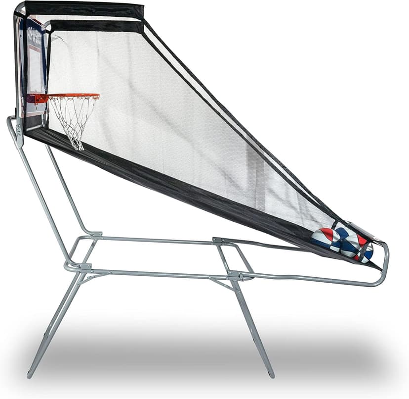 Pop-A-Shot Pop-Up Game | Arcade Basketball Inside, Out, and On The Go | Infrared Sensor Scoring | 3 Balls | Foldable, Portable, Tote Bag Included