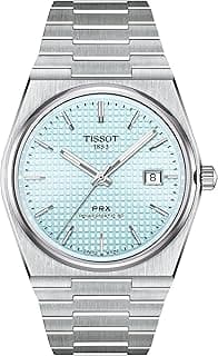 Tissot PRX Powermatic 80 316L Stainless Steel case, Swiss Automatic Watch for Men & Women, Ice Blue Dial, Stainless Steel, (T1374071135100)