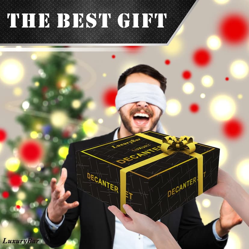 Poker Whiskey Decanter Sets for Men, 27oz Whiskey Decanter Set with Tray, Spout & Stones,Casino Liquor Decanter Dispenser Decanters for Alcohol Tequila Decanter Bourbon Gifts for Men Dad Him Husband