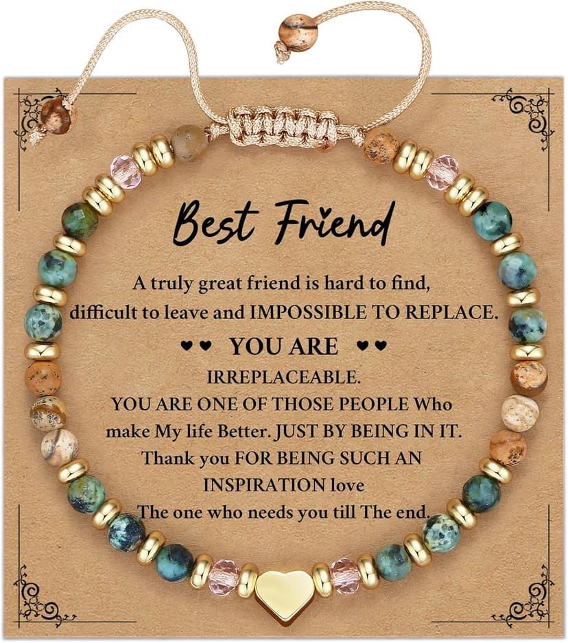 Sister Gift from Sister, Best Friend Friendship Bestie Bracelets, Turquoise Bracelet, Christmas Stocking Stuffers for Woman Unique Birthday Gifts for Women, Friend Gifts for Women B0G4LPC6X1