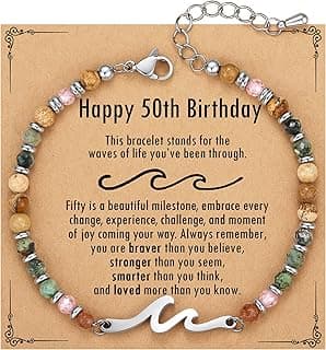 TONY & SANDY Friend Gifts for Women, Unique Birthday Gifts for Women, Sister Gift from Sister, Wave Bracelet, Christmas Stocking Stuffers for Woman Female, Bestie Friendship Bracelets B0FLY7Z4HJ