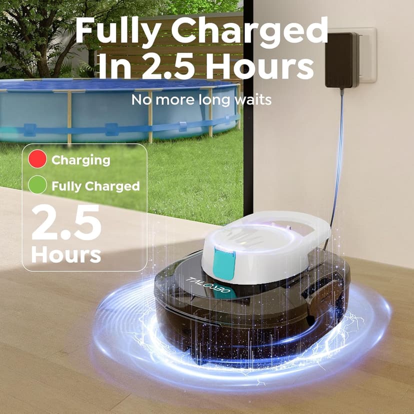 S1 PRO Cordless Pool Vacuum – Powerful Robotic Cleaner for Above-Ground Pools up to 1076 Sq.ft, 120-Min Runtime, 2.5H Fast Charging, Smart Auto-Parking Design