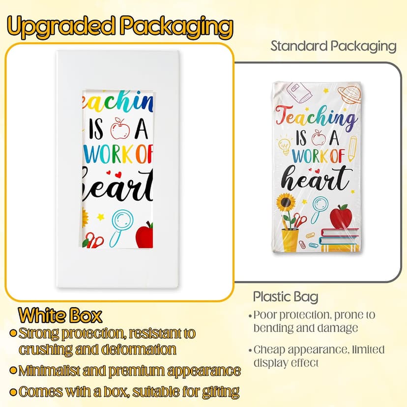 Xqumoi Teaching is A Work of Heart Sticky Notes Set Blackboard Self-Stick Note Pads Teacher Appreciation Gift Writing Memo Pads School Office Supplies