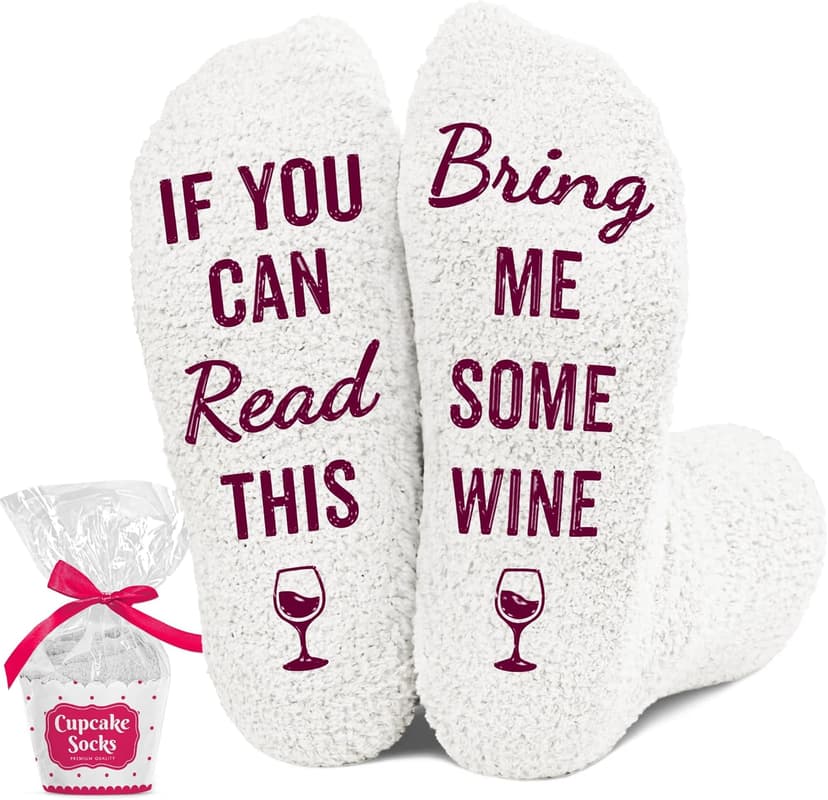 VICRAZY Wine Gifts for Men, Women - Funny Socks - Gifts for Lovers - Stuff, Stocking Stuffers