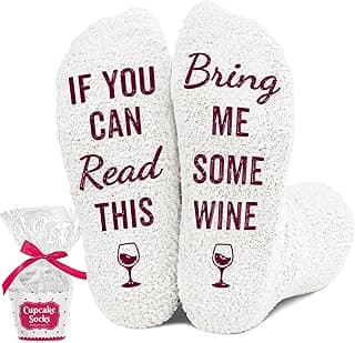 VICRAZY Wine Gifts for Men, Women - Funny Socks - Gifts for Lovers - Stuff, Stocking Stuffers