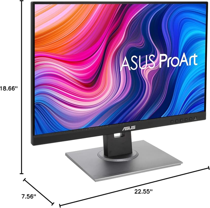 ASUS ProArt 24" Monitor - WUXGA (1920 x 1200), 16:10 Monitor, 100% sRGB/Rec.709 ΔE < 2, IPS, DisplayPort, HDMI, Calman Verified, Anti-Glare, Tilt, Pivot, Swivel, Height Adjustable - PA248QV