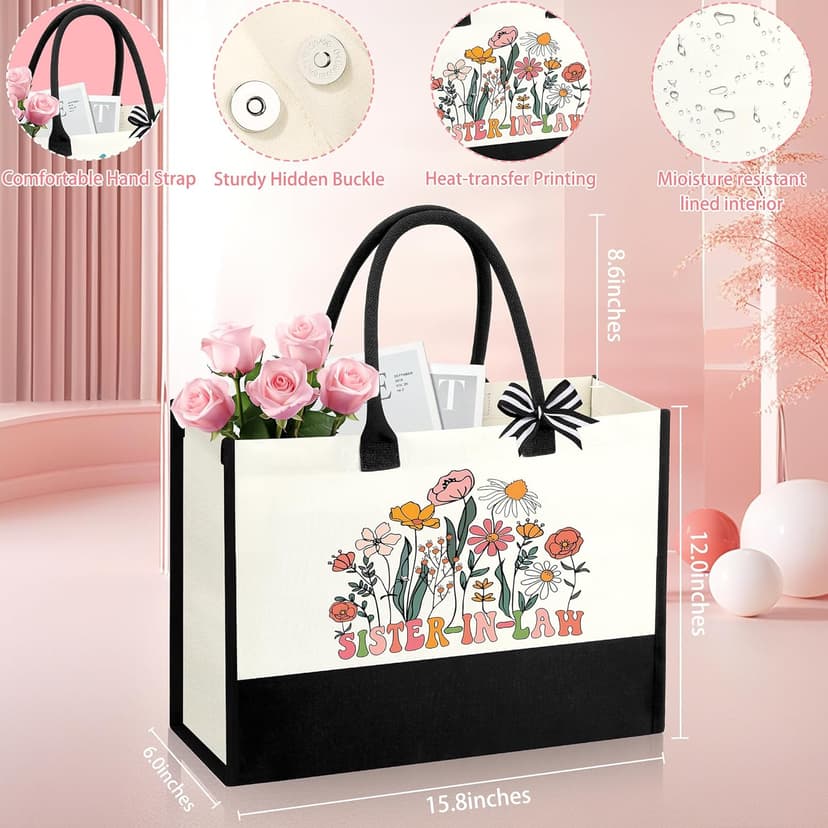 Sister In Law Gifts, Christmas Birthday Mothers Day Unique Gifts for Sister In Law Basket Set of 6