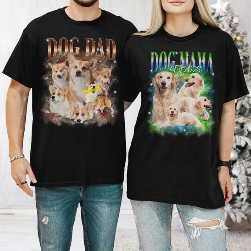 Custom Photo Bootleg Rap Shirt with Girlfriend's Face for Boyfriend - Vintage Graphic Shirt for Men