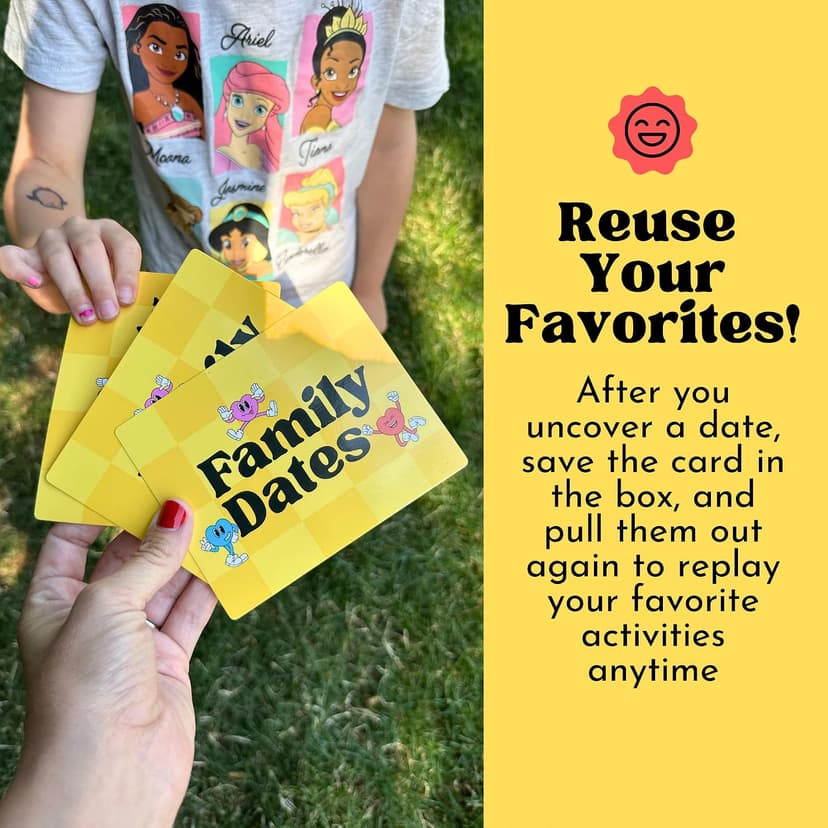 Family Dates 40 Scratch Off Cards – Fun Activities & Date Night Ideas for Kids and Parents – Adventure Card Game for Families – Unique Gift for Family Nights, Holidays, or Birthdays
