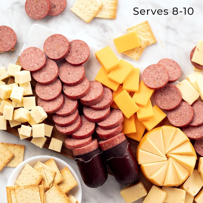 Hickory Farms Signature Beef Meat and Cheese Gift Basket (Large) - Box Set | Charcuterie Board Food | Summer Sausage | Father's Day | Mother's Day | Easter | Christmas | Holiday | Housewarming | Gourmet | Sympathy | Care Package