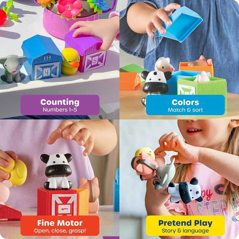 Farm Animals for Toddlers, Educational Fine Motor Montessori Sets, Toddler Animal Toys, Counting, Sorting & Matching Toy Learning Resources The Original Peekaboo Learning Farm B081P4CZQ9