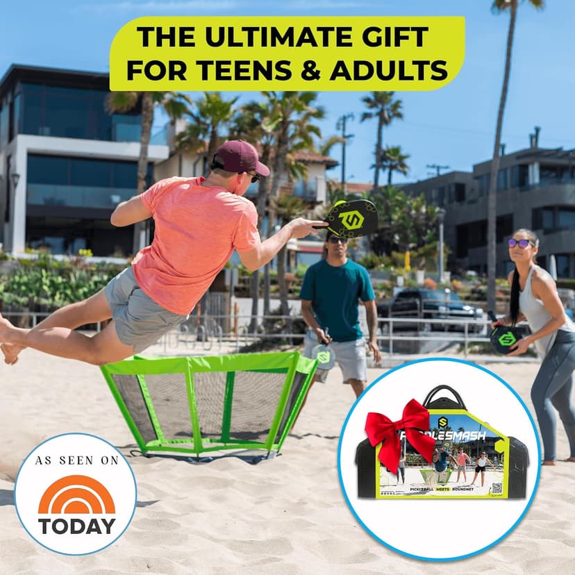 PaddleSmash - Pickleball Yard Game As Seen on Shark Tank - Beach, Backyard, Tailgate & Lawn, Outdoor Activities for Adults and Family - Easy Assembly