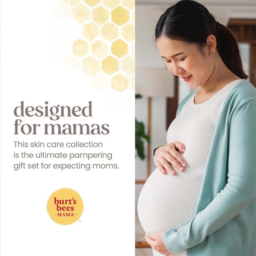 Burt's Bees Pregnancy Essentials Gifts Set, 3 Giftable Baby Shower Products & Must Have Baby Registry Items, Nourishing Skincare - Mama Belly Butter, Original Lip Balm, Leg & Foot Cream