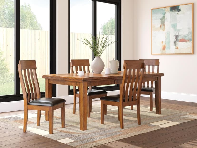 Signature Design by Ashley Ralene Rake Back 19" Dining Room Chair 2 Count, Medium Brown