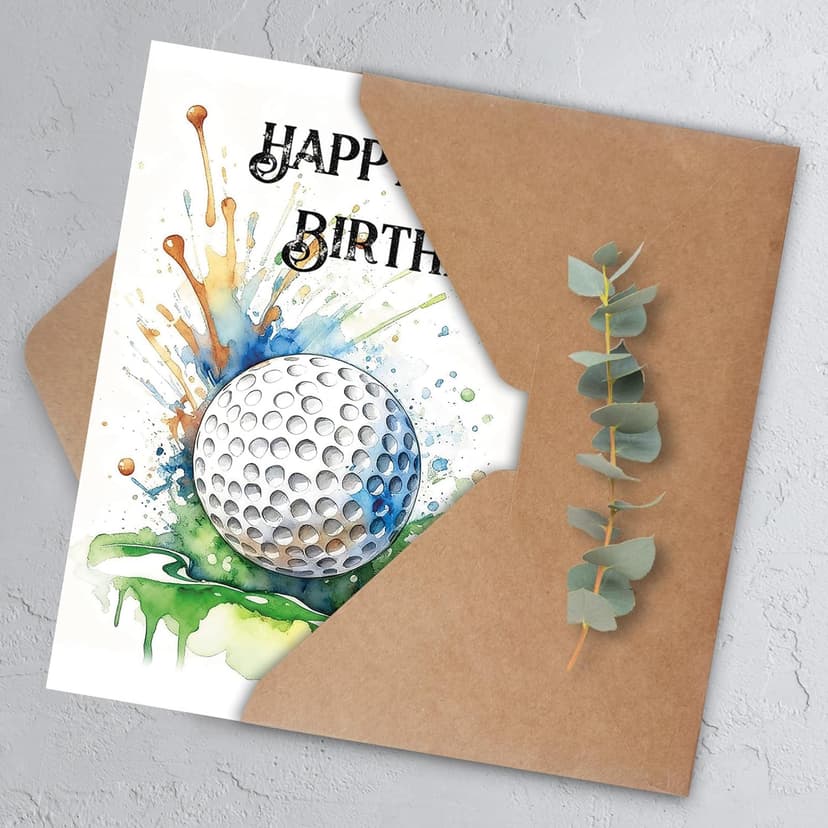 Funny Golf Birthday Card for Men Women, Happy Birthday Gift for Golfer, Golf Birthday Card Gifts for Dad Husband Boyfriend Brother Friend