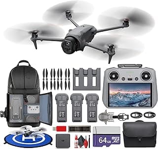 DJI Mavic 4 Pro Drone Fly More Combo Professional Aerial Camera | Advanced Obstacle Avoidance | Long Flight Time | Cinematic Video + 64GB Card + BackPack + Landing Pad + More (12 Pcs)