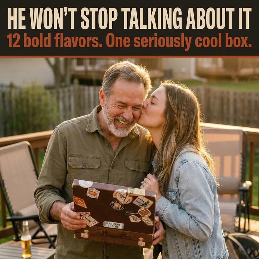 Snack Box Gift Basket, Birthday Gift for Men, Food Care Package, Unique Tins of Assorted Nuts, Snacks in Stunning Case - Treat for Men, Women, Dad, Friends, Family