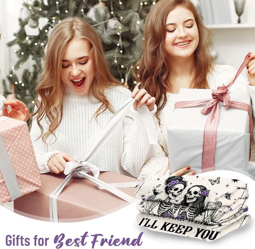 Gothic Best Friend Blanket,Gothic Funny Gift for Sister,Besties, BFFs, and Weird Friends,60"x50" Best Friend Birthday Gifts for Women,Best Friend Blanket Gifts for Women B0GSQN1SP4