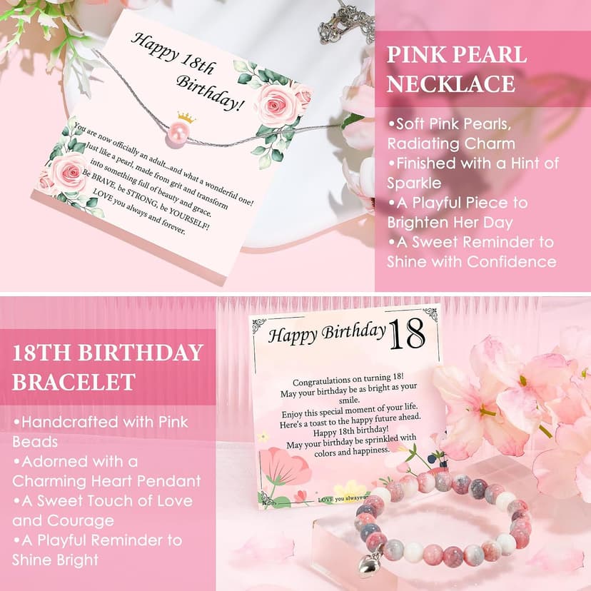 18th Birthday Gifts for Girls Trendy 18 Year Old Girl Birthday Gifts for 18 Year Old Girl Gift Ideas Unique Age 18 Gift for Female Teen Girls Her Daughter Happy 18th Decoration Presents with Tumbler