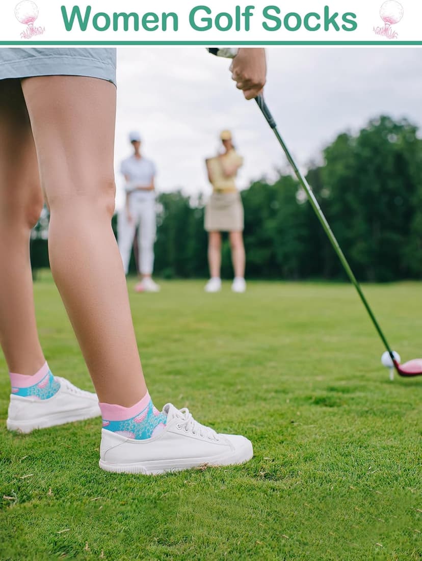 10 Pairs Novelty Golf Socks for Women Christmas Athletic Ankle Low Cut Golf No Show Socks for Female Golfers Birthday Holiday Gifts