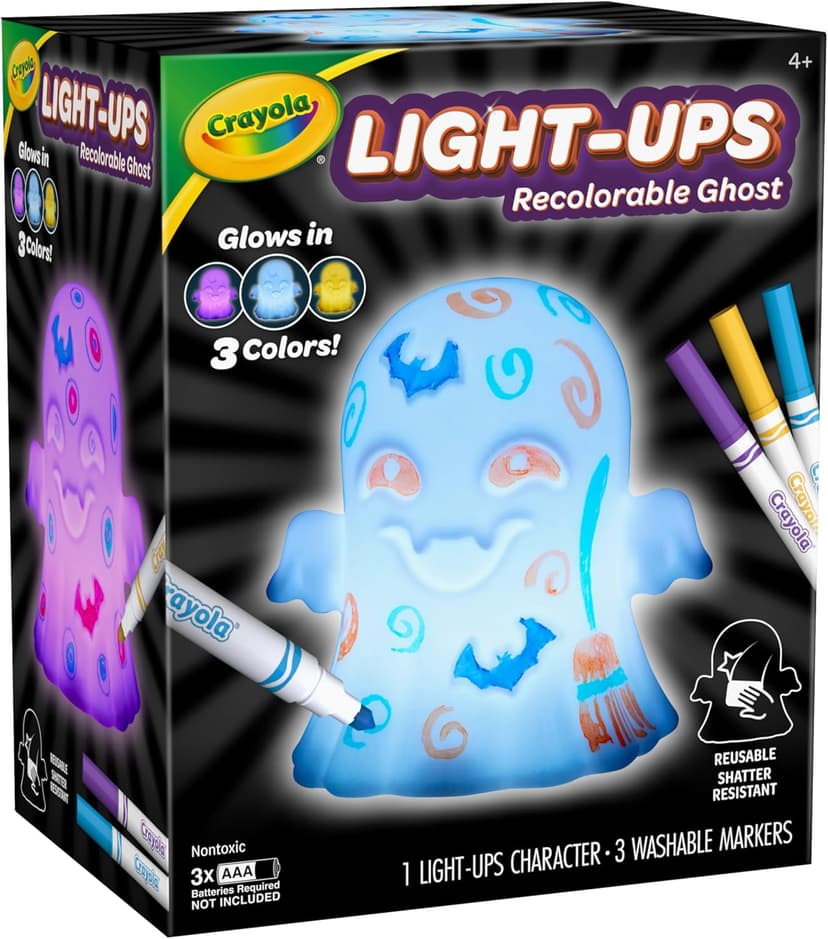 Crayola Light-Ups - Ghost, Reusable Coloring Toy & Craft Kit, Light Up Ghost, Cute Halloween Decor & Night Light for Kids, Halloween Toy, Ages 4+