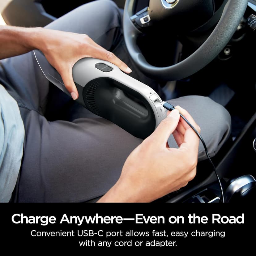 Shark Cyclone PET Handheld Vacuum with, HyperVelocity Suction, Powerful Pet Hair Pickup, Lightweight, XL Dust Cup, Including Upholstery Tool, 8" Crevice Tool, Scrubbing Brush, Pearl White, AA701