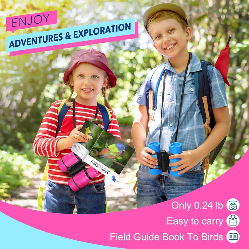 Toys for 3-7 Year Old Girls: LET'S GO! Binoculars for Kids Bird Watching|Camping|Hiking 3 4 5 6 7 8 Year Old Girl Boy Birthday Gifts Outdoor Toy for Kid Ages 4-6 Toddler Gift Stuffers B0C2CXZYPL