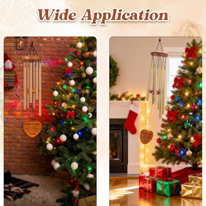 Sister in Law Gifts, Best Sister in Law Christmas Funny Gift - Wind Chimes, Birthday, Mothers Day, Wedding, Engagement, Thanksgiving Gifts