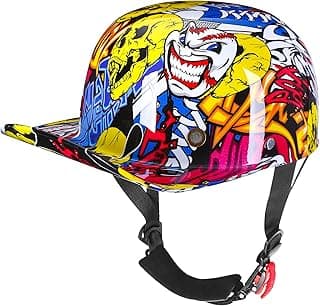 Yesmotor Baseball Style Cap Retro Motorcycle Helmet Unisex-Adult - DOT Approved