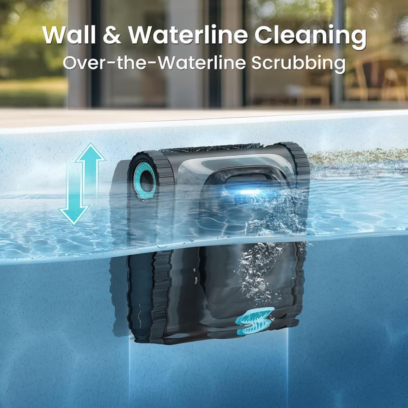 (2025 Upgrade) Aiper Scuba S1 Robotic Pool Cleaner, Wall & Waterline Cleaning, Double Filtration, Extended 180-Min Battery Life, Smart Navigation, App Support, OTA Upgrade