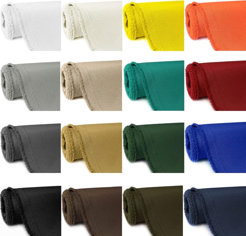 Waterproof Canvas Fabric by The Yard 58" W 600D Upholstery Polyester Material Indoor Outdoor Water Resistant Fabric for Chair Cushion Furniture Cover Sewing DIY Cloth, 1 Yard Khaki