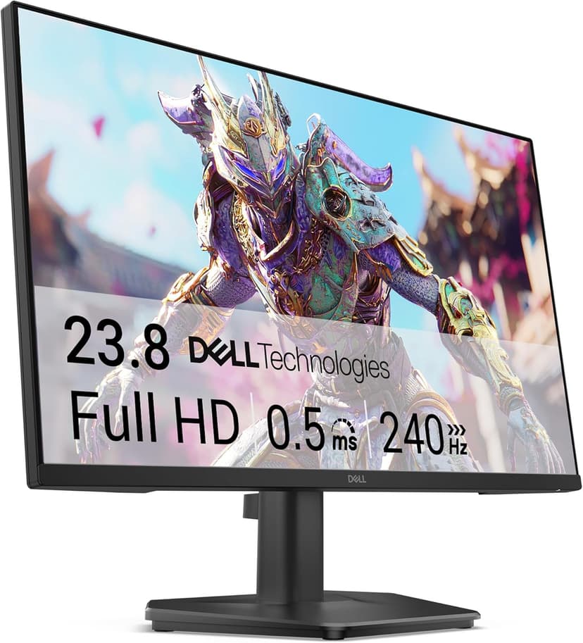 Dell 24 240Hz Gaming Monitor - SE2426HG - 23.8-inch FHD (1920x1080) 240Hz Display, in-Plane Switching (IPS) Technology, AMD FreeSync™ Premium, TÜV 3-Star, 2X HDMI, DisplayPort 1.4, Tilt