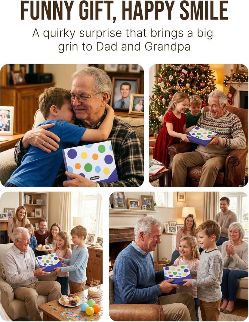 Jeasona Grandpa Gifts Funny Gifts for Grandpa Birthday Novelty Non-slip Socks